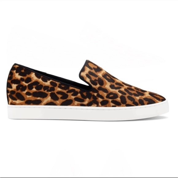 BIRDIES- The Swift Leopard Calf Print Slide On Fashion Sneaker - Picture 2 of 9